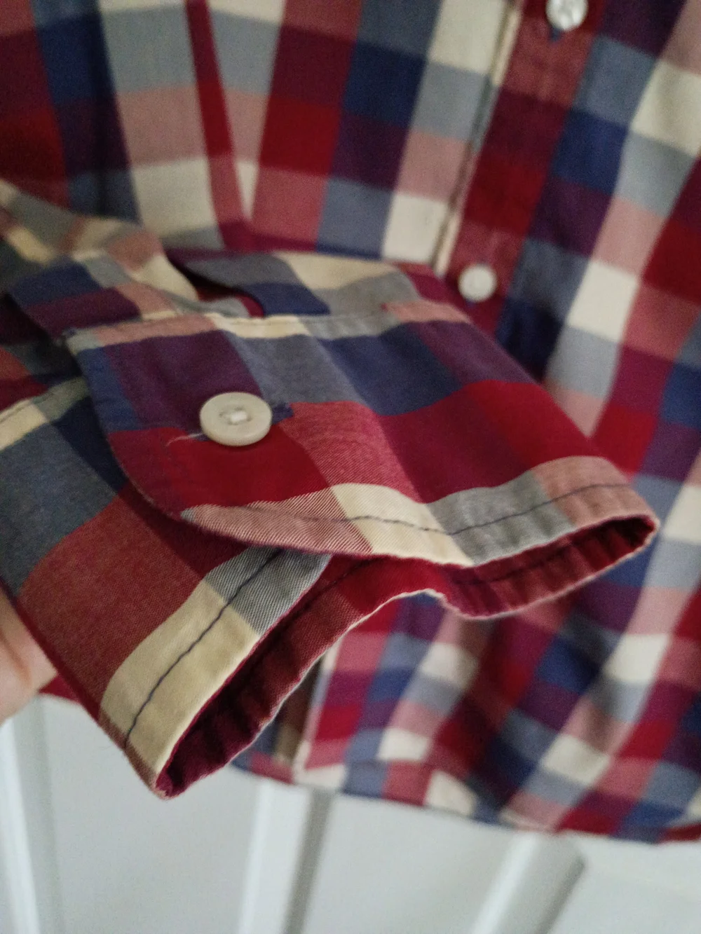 J.Crew Men’s Red and Blue Plaid Button-Down Shirt